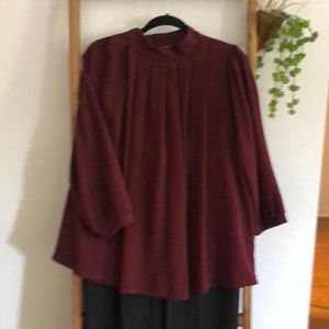 Ces Femm top in a beautiful dark burgundy.